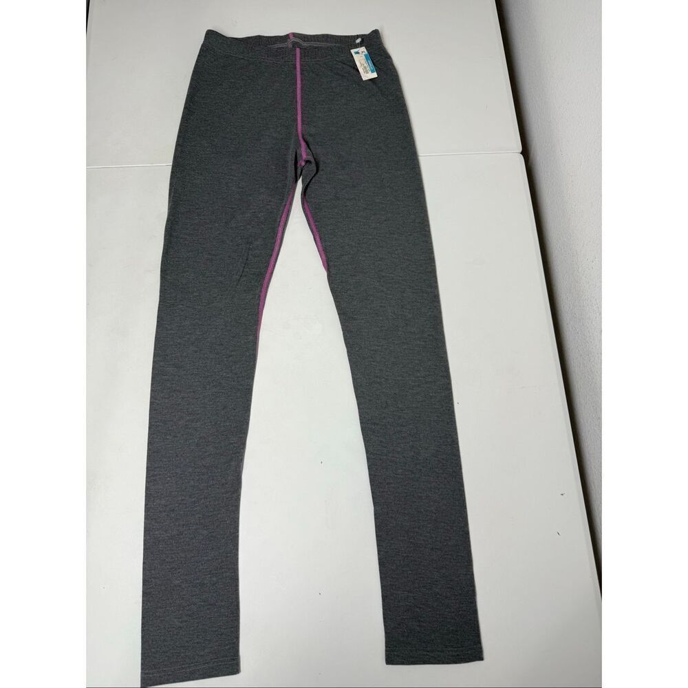 NWT KTEC Technosoft Women’s Gray Leggings Size M Pink Trim Made in Italy